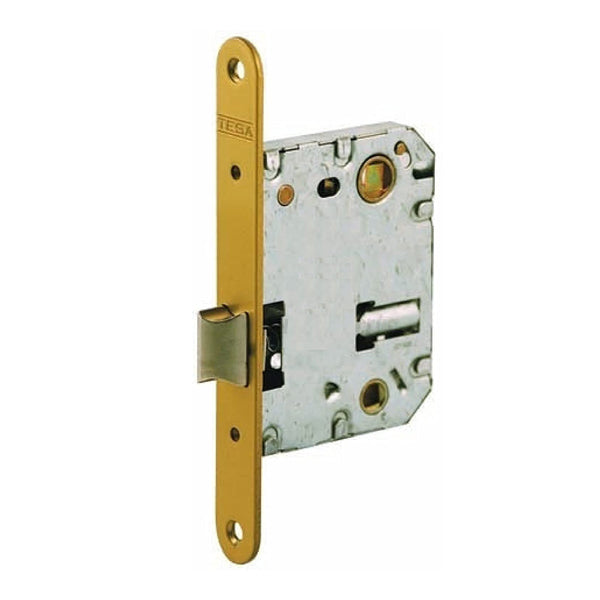 TESA 134U5RHL Picaporte de Embutir para Puertas de Madera – Canto Redondo, Entrada 50 mm, Reversible