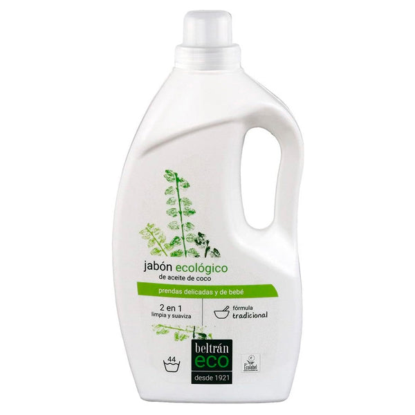 Beltrán ECO Jabón Líquido de Coco – Detergente Natural para Ropa Delicada y de Bebé, Sin Perfumes ni Aditivos