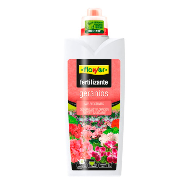 Flower Abono Líquido Geranios 1L – Floración Intensa y Duradera para Pelargonium y Geranium