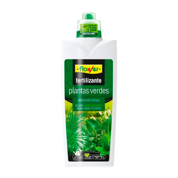 Flower Abono Líquido Plantas Verdes – Estimula la Fotosíntesis con Hierro Quelatado – 500ml y 1L