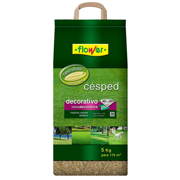 Flower Semillas Césped Decorativa – Mezcla Profesional para Jardines y Espacios Verdes