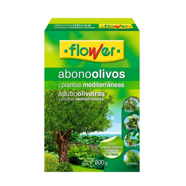 Flower Abono Olivos y Plantas Mediterráneas 600 gr – Con Azufre y Boro para Mayor Rendimiento