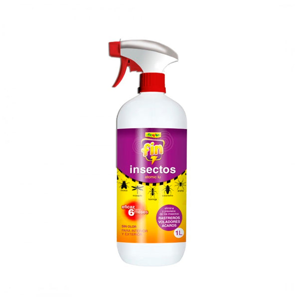 Flower Fin Insectos 1L – Insecticida Rastreros, Voladores y Ácaros – Eficaz con Deltametrina – Uso Directo sin Diluir