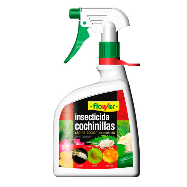 Flower Anticochinillas 1L – Insecticida de Aceite de Parafina para Plantas – Control Eficaz de Cochinillas, Pulgones y Mosca Blanca