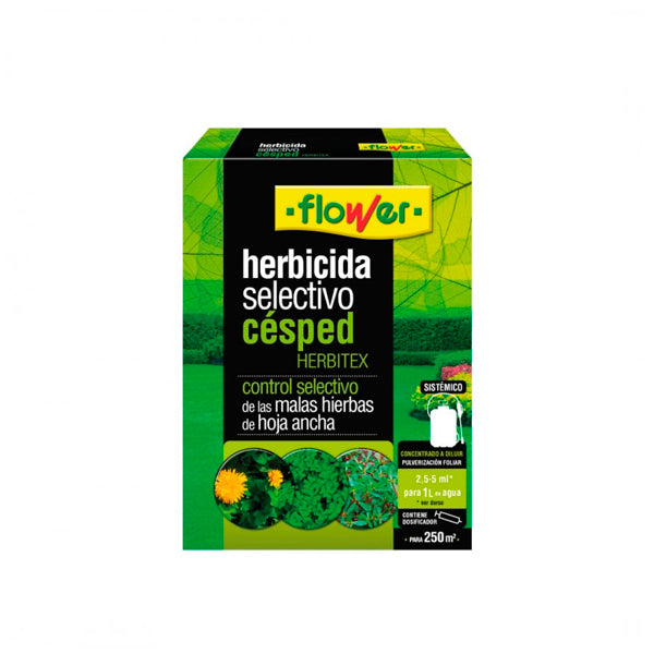 Flower Herbicida Selectivo Césped Herbitex – Elimina Malas Hierbas de Hoja Ancha (25ml/100ml)