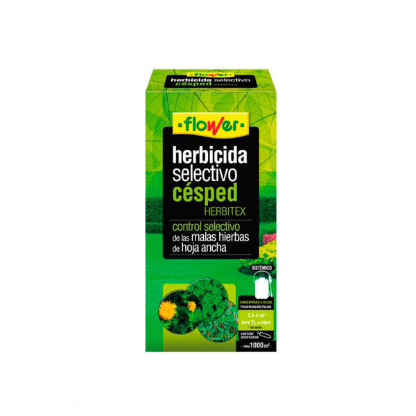Flower Herbicida Selectivo Césped Herbitex – Elimina Malas Hierbas de Hoja Ancha (25ml/100ml)