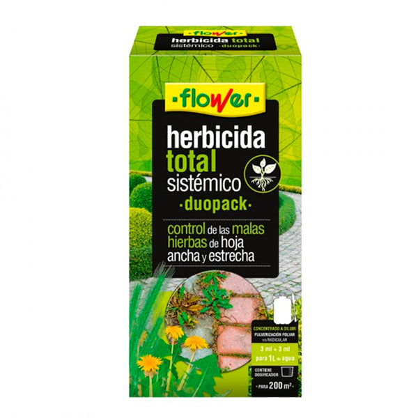Flower Herbicida Total Sistémico Duopack – Acción combinada contra malas hierbas y gramíneas, 2 formatos (100ml o 250ml)