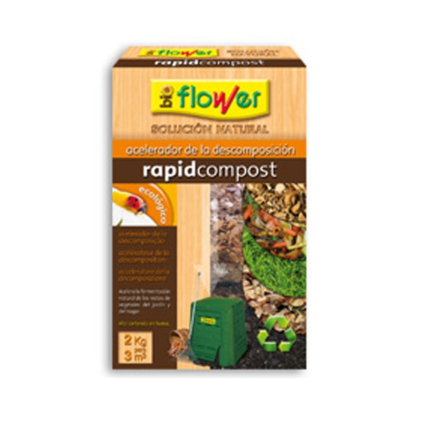 Flower Bioflower Rapid Compost 1.5 Kg – Acelerador natural del compost con microorganismos para huerto y jardín ecológico