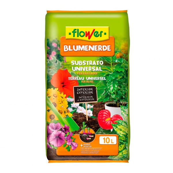 Flower Sustrato Universal Blumenerde – Plantas con Flor, Interior y Exterior (5L, 10L, 25L)