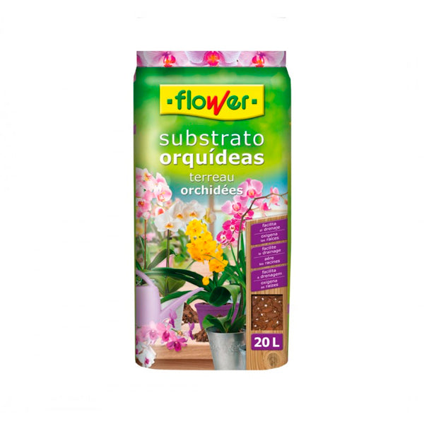 Flower Sustrato para Orquídeas – Con corteza de pino, perlita y turba rubia (5L y 20L)