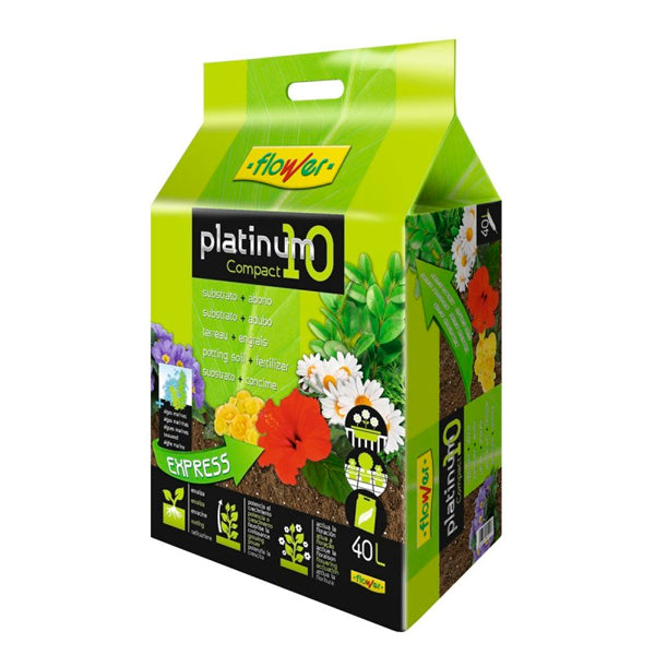 Flower Sustrato Universal Platinum 10 – Alta calidad con coco, perlita y algas marinas (3L y 40L)