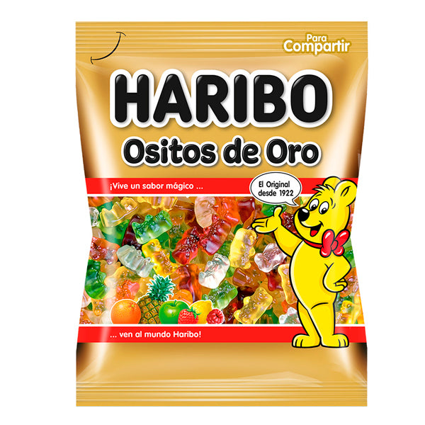 Haribo Ositos de Oro – Gominolas Frutales Premium – Gominolas de Gelatina con Zumo de Frutas Naturales