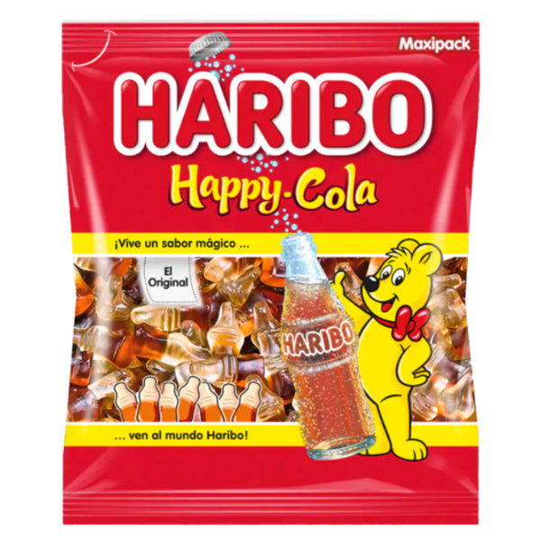 Haribo Happy Cola – Bolsa de 1kg – Gominolas de Goma con Sabor a Cola – Golosinas Clásicas para Fiestas y Eventos