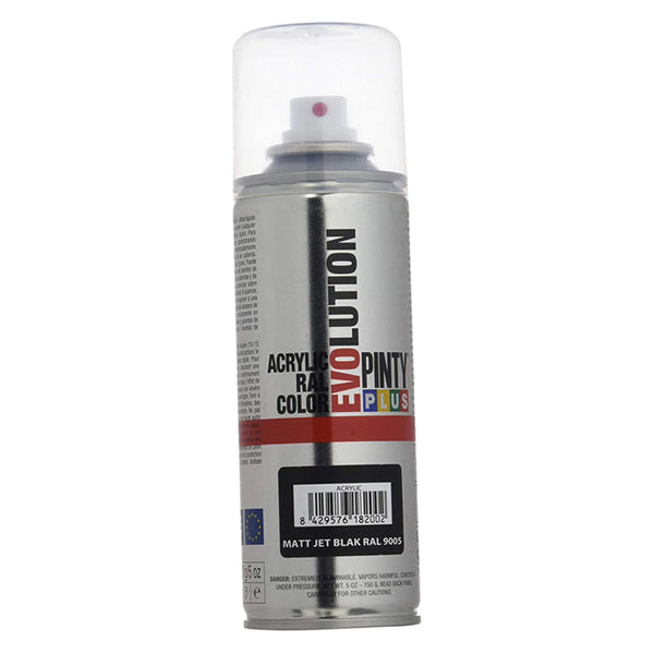 Spray Pintura Acrílica Negro Mate 200 ml – Secado Rápido para Interior y Exterior