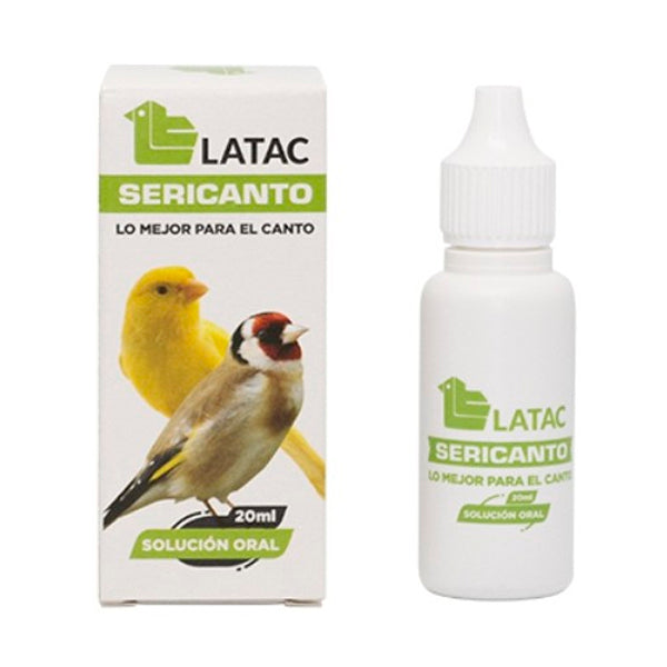 Latac Sericanto – Estimulante de Canto y Cría para Canarios, Jilgueros y Aves Cantoras (20 o 150 ml)