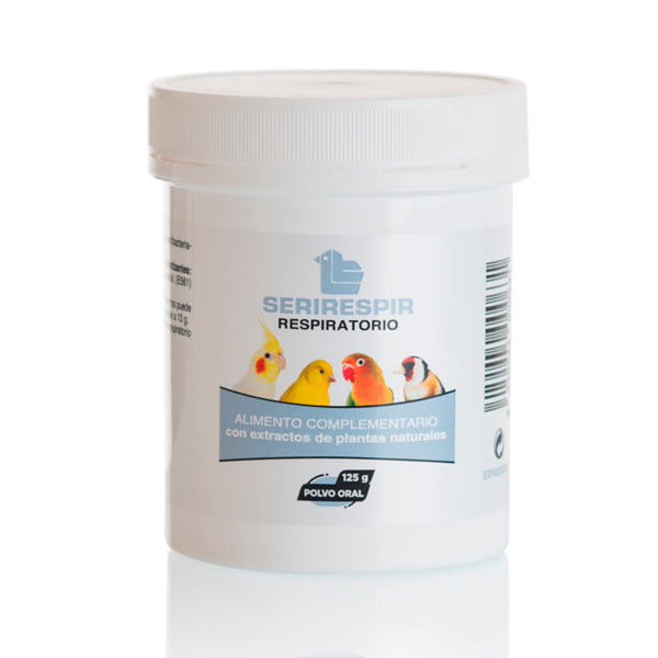 Latac Serirespir para aves, complemento respiratorio en polvo con eucalipto, menta, romero y pino, apoyo en procesos respiratorios, 40 g, 125 g y 500 g