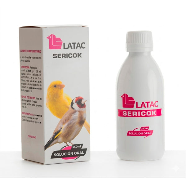 Latac Sericok 250 ml – Anticoccidios Natural para Aves Ornamentales