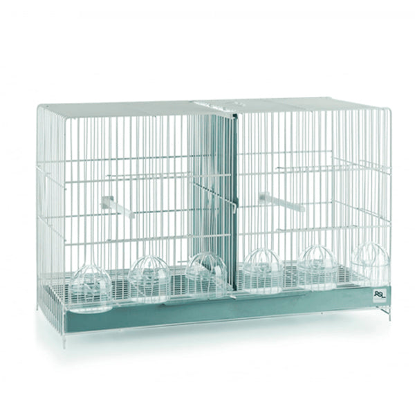 Jaula de Cría para Pájaros 1402 Zincada con Puertas Guillotina – 59x26x38 cm