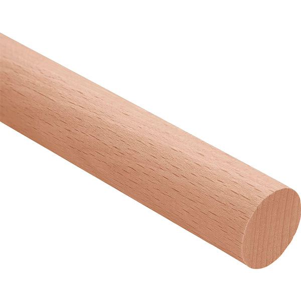 Vara Redonda de Madera para Pájaros 1m x 14mm – Posadero de Haya Natural, Lisa