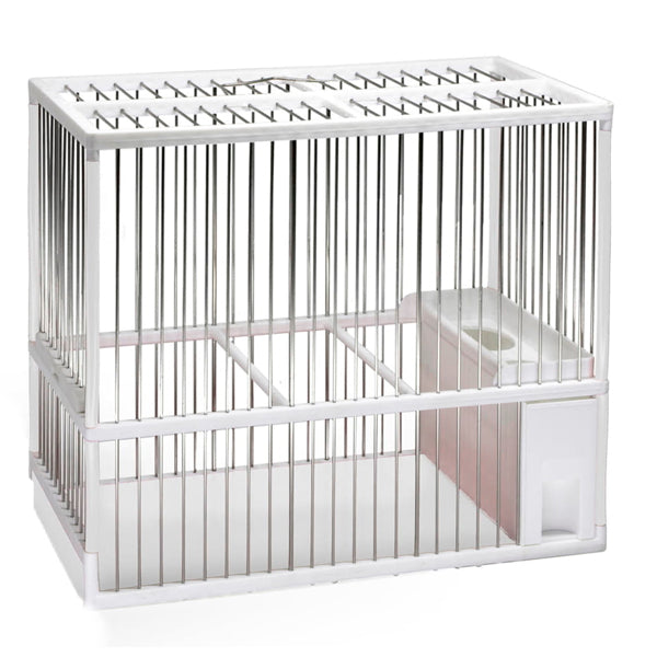 Jaula Concurso C-2 para Jilgueros – Hierro Galvanizado 23x13x19 cm con Comedero Extraíble