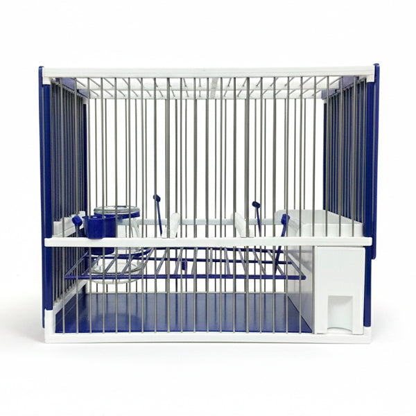 Jaula C2 Acero Inoxidable Completa para Jilgueros – Incluye Accesorios – Colores Variados