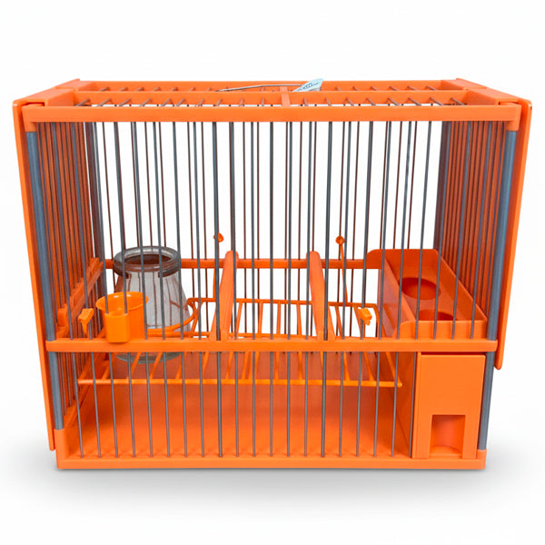 Jaula C2 Acero Inoxidable Completa para Jilgueros – Incluye Accesorios – Colores Variados