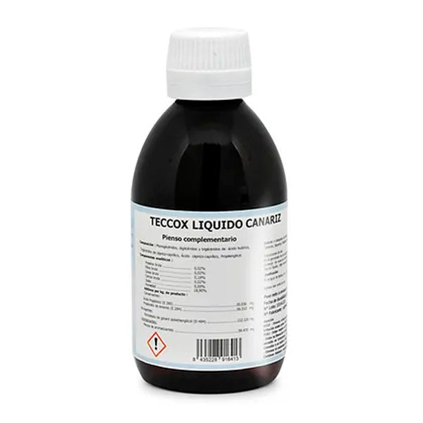 Teccox Líquido Canariz – Anticoccidiosico Natural para Aves, 100/250/500 ml