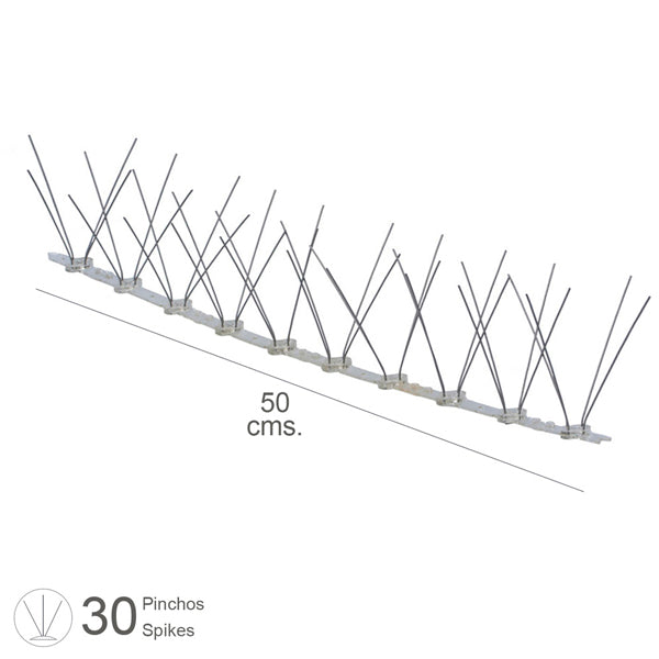 Pincho Anti Paloma 0,5 m – Polietileno Resistente con 30 Pinchos Dobles – Repelente de Aves