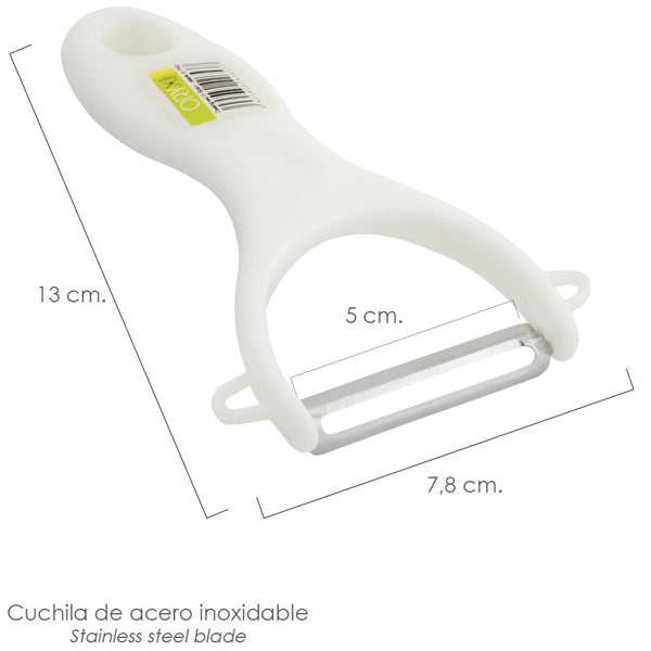 Pelapatatas con Mango Ergonómico de Plástico y Cuchilla de Acero Inoxidable – 7,8 x 13 cm