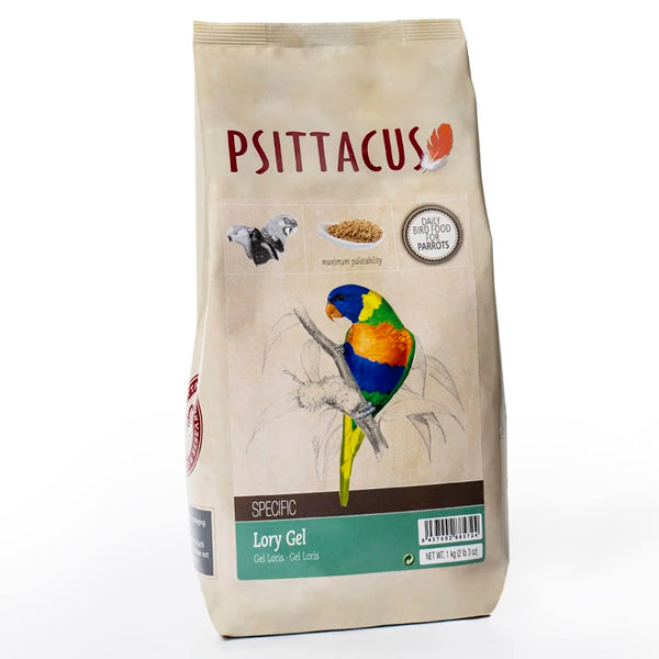 Psittacus Lory Gel – Alimento Completo en Gel para Loros y Aves Nectarívoras – Nutrición Equilibrada con Frutas – 1 kg y 5 kg