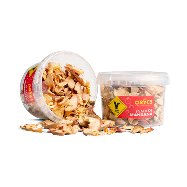 MiniOrycs Snack Manzana 75g – Snack Natural para Conejos y Roedores | Sin Azúcares Añadidos | Rico en Fibra, Antioxidantes y Vitaminas