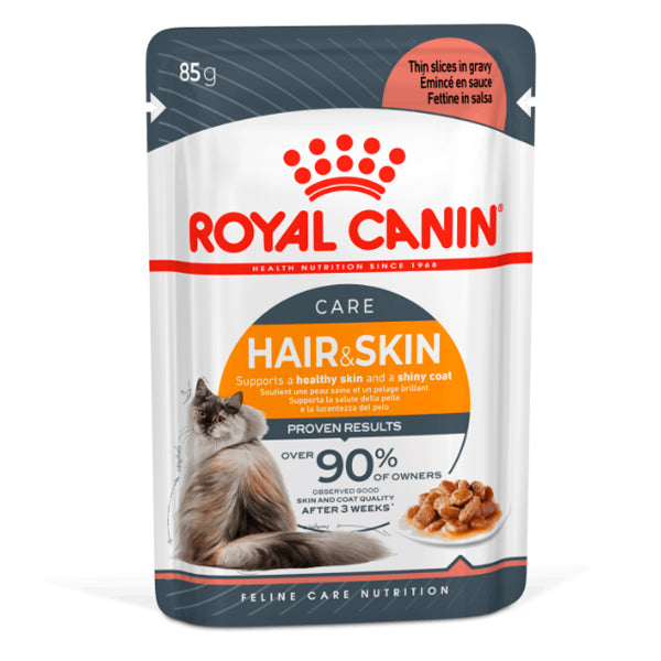 Royal Canin Hair & Skin en Salsa – Comida Húmeda para Gatos Adultos con Piel y Pelaje Sensibles